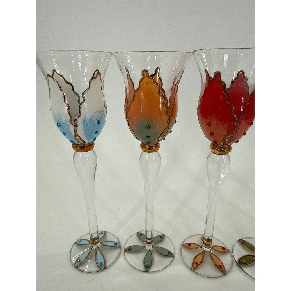 Hand Painted Wine Glass Set 7.5